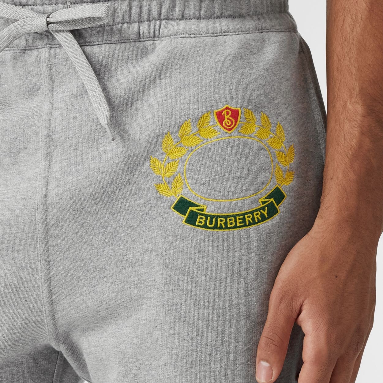 Oak Leaf Crest Cotton Jogging Pants - 3