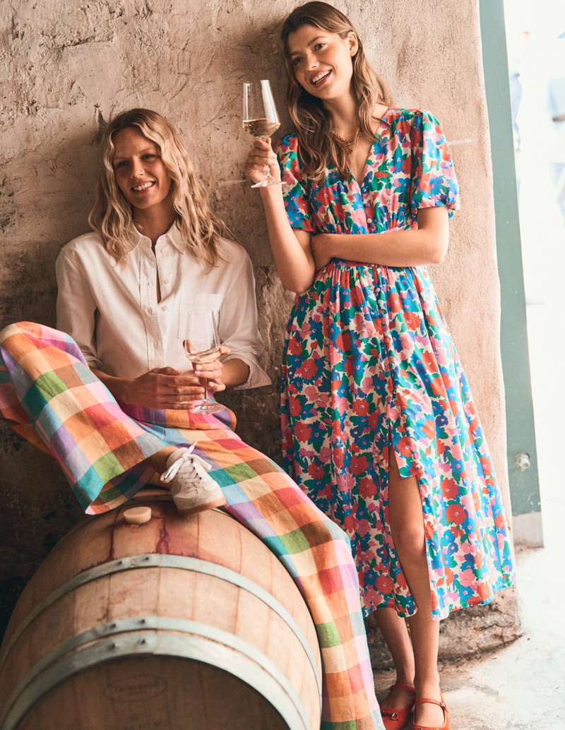 Lillian Cotton Midi Dress-Multi, Painterly Meadow 6