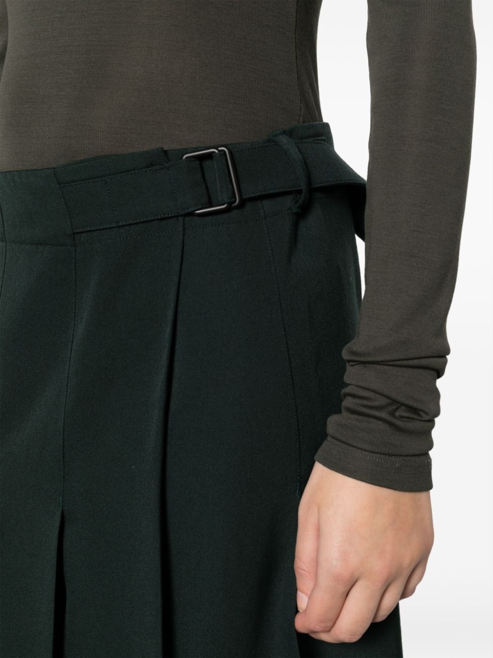 pleated wool wrap skirt - 5