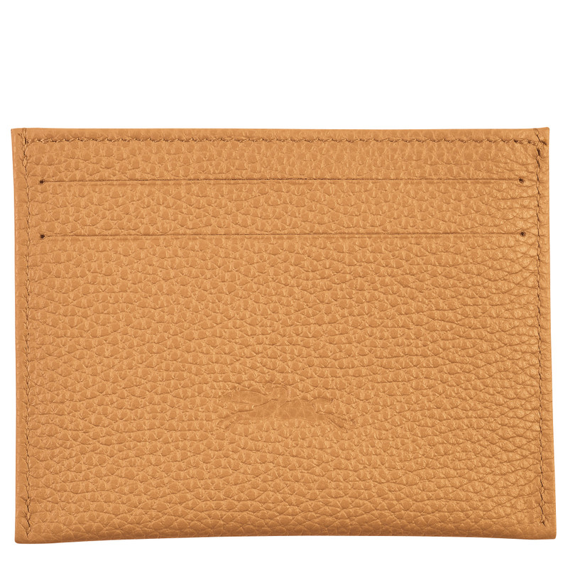 Longchamp Le Foulonné Cardholder Walnut - Leather outlook
