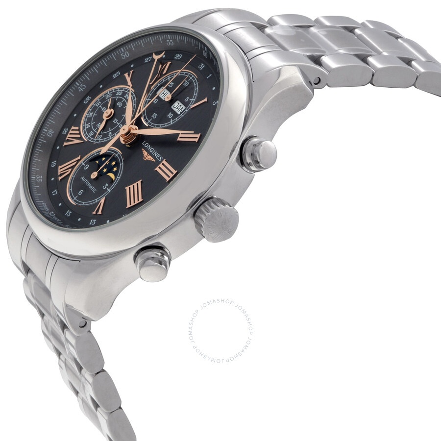 Longines The Longines Master Collection Chronograph GMT Automatic Moon Phase Anthracite Dial Men's W - 2