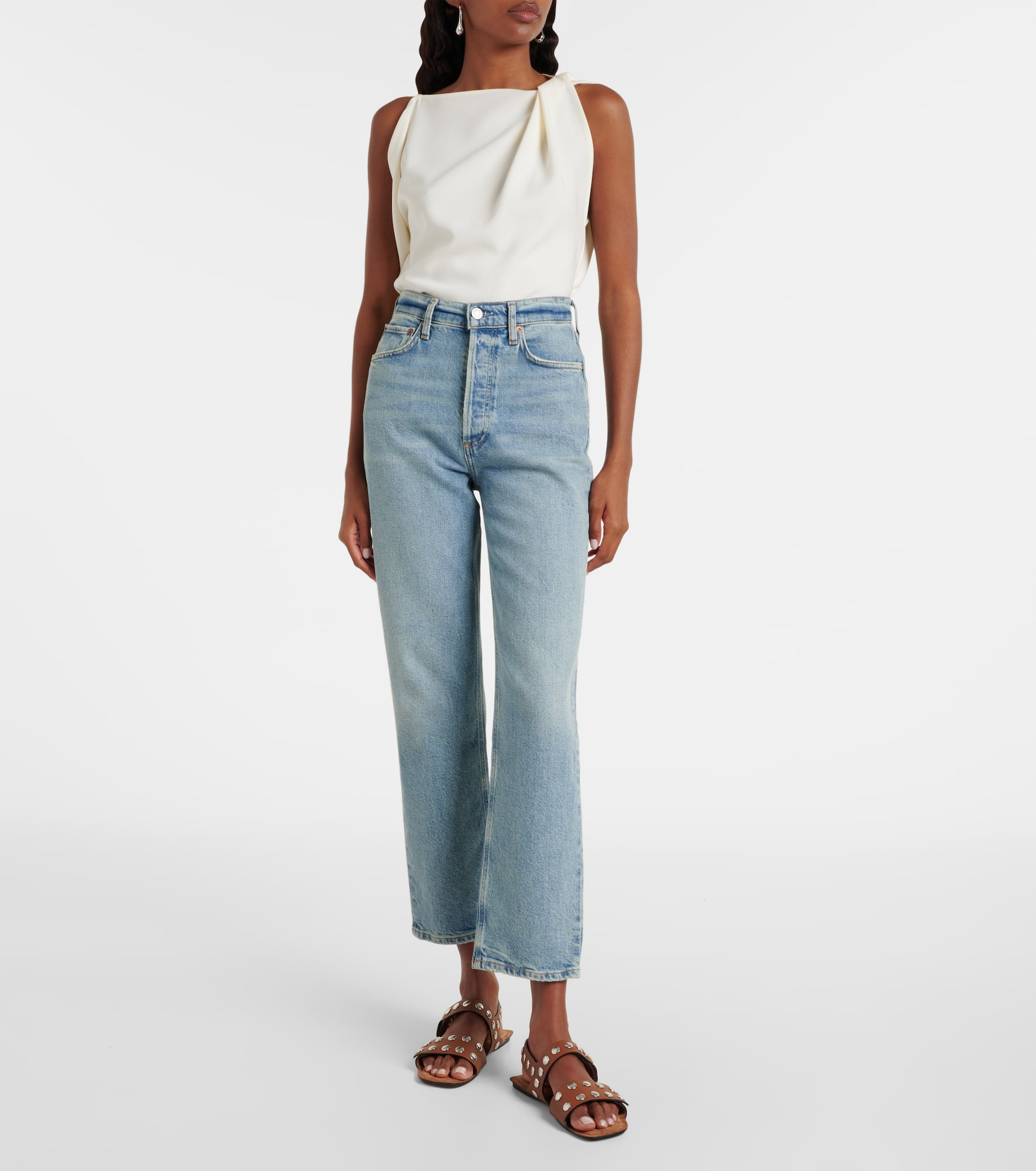 90s Pinch Waist high-rise straight jeans - 7