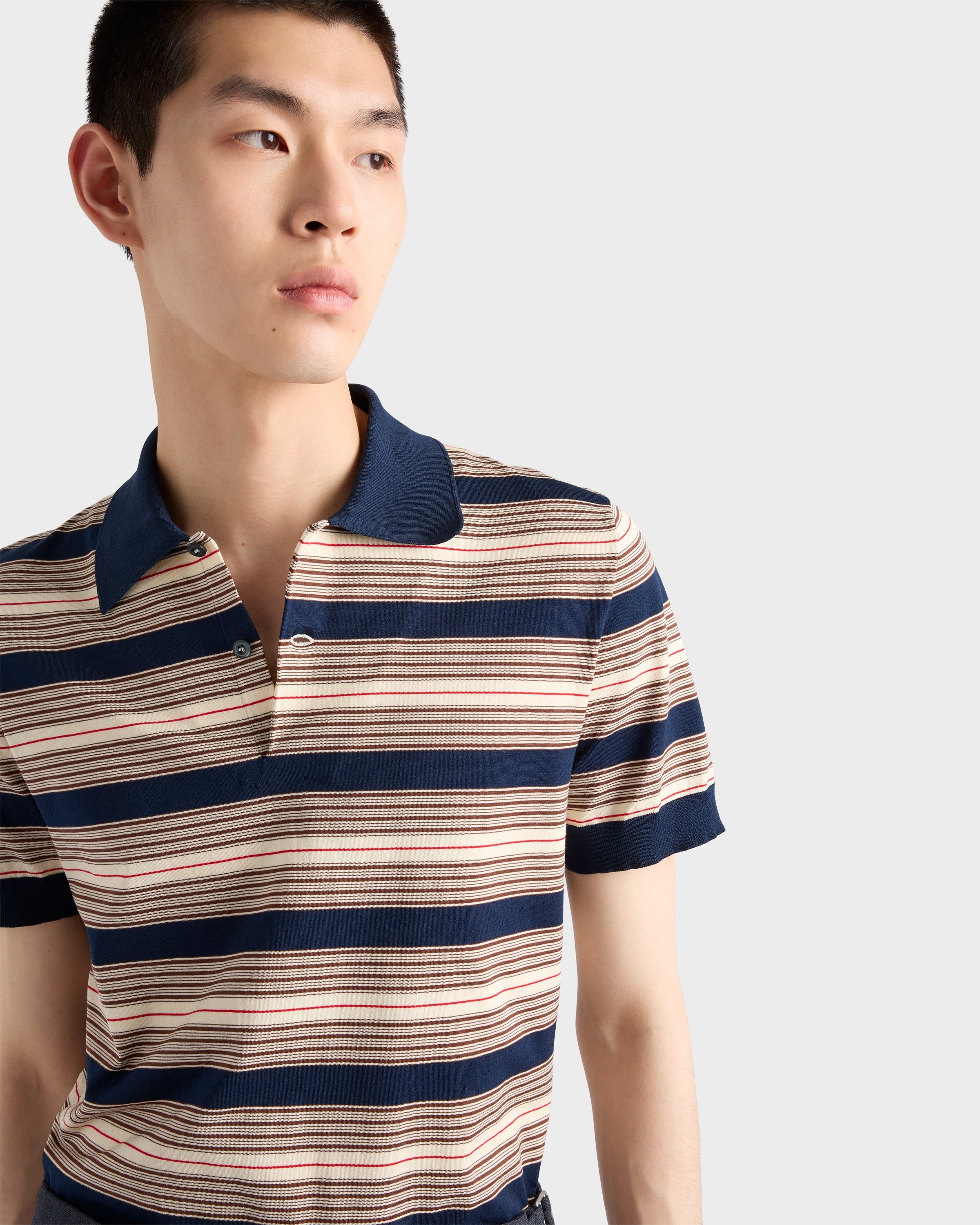 Striped cotton polo shirt - 3