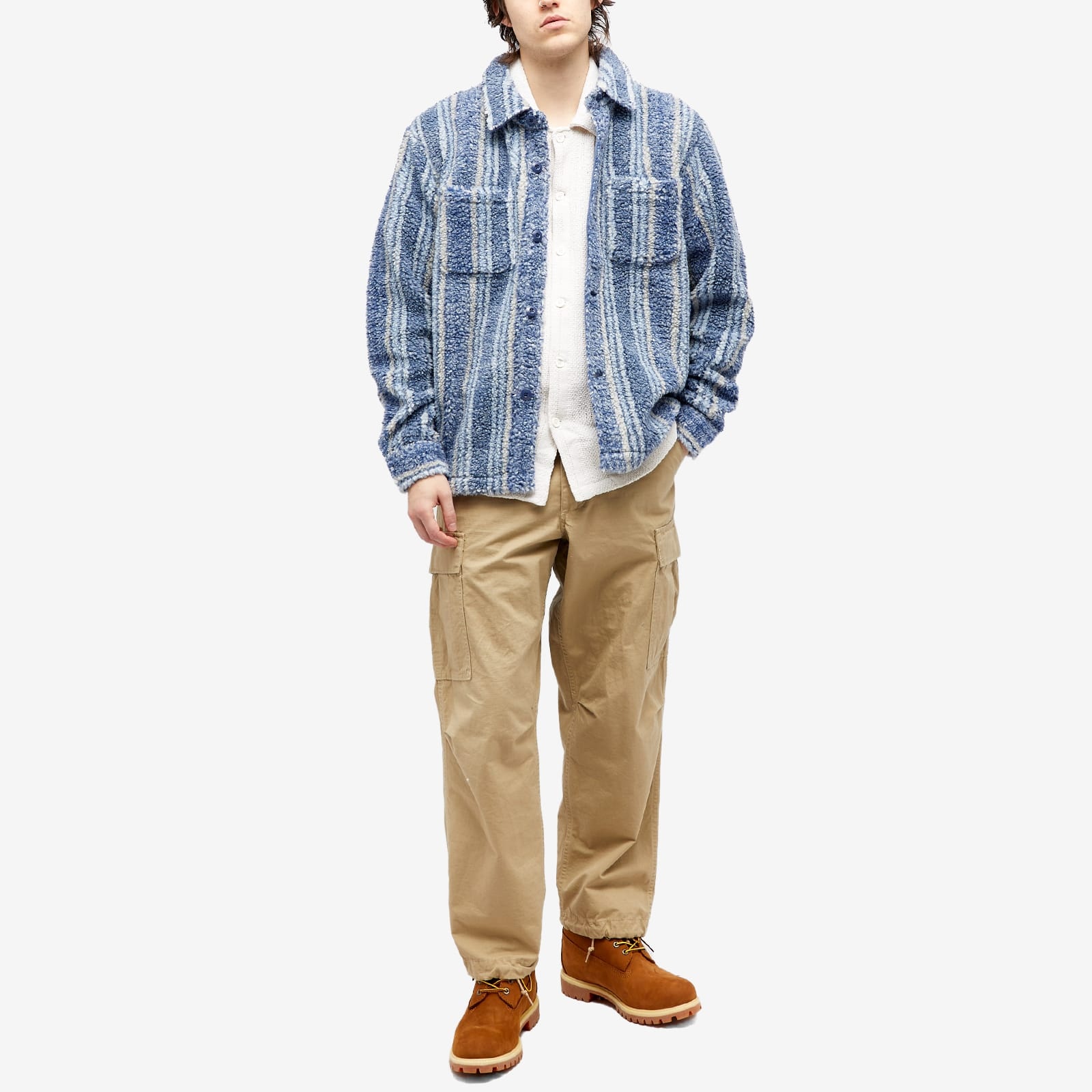 Stussy Stripe Sherpa Shirt - 4