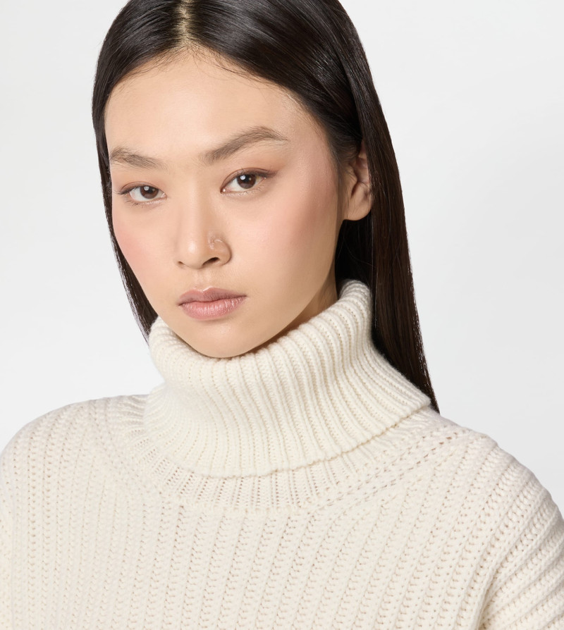 TURTLENECK IN CASHMERE - WHITE 5