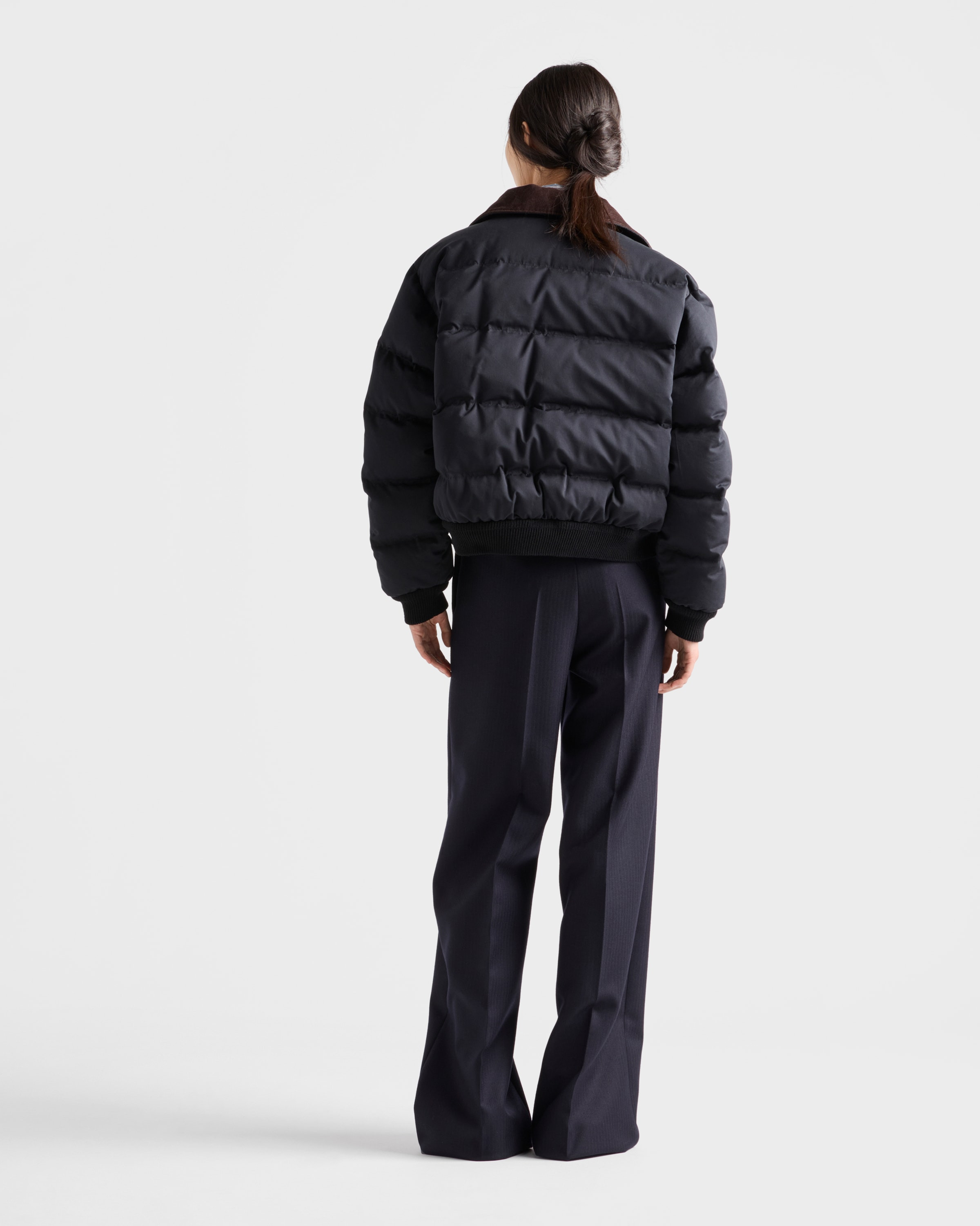 Cropped compact poplin down jacket - 5