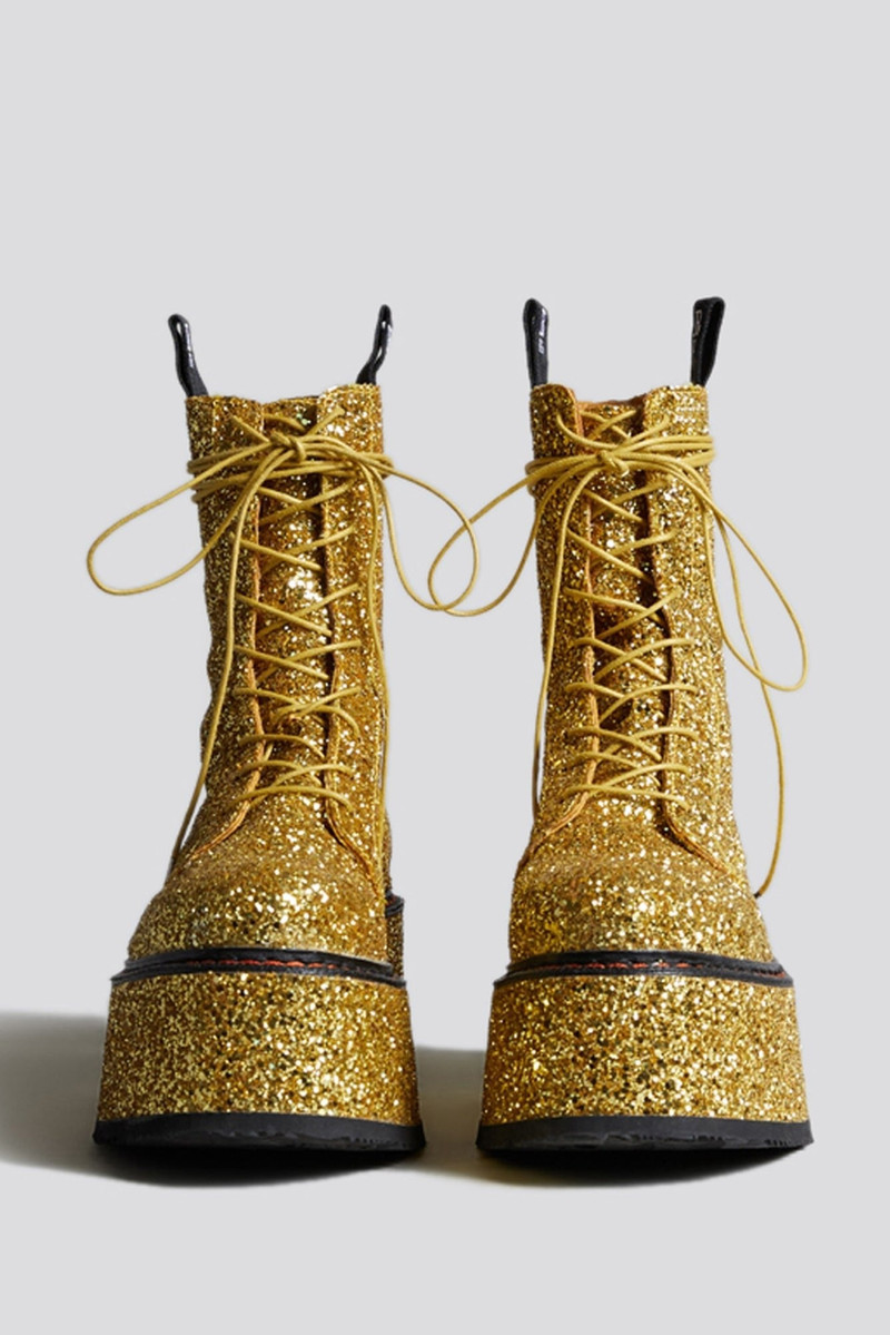 DOUBLE STACK BOOT - RUTILANT GOLD 2