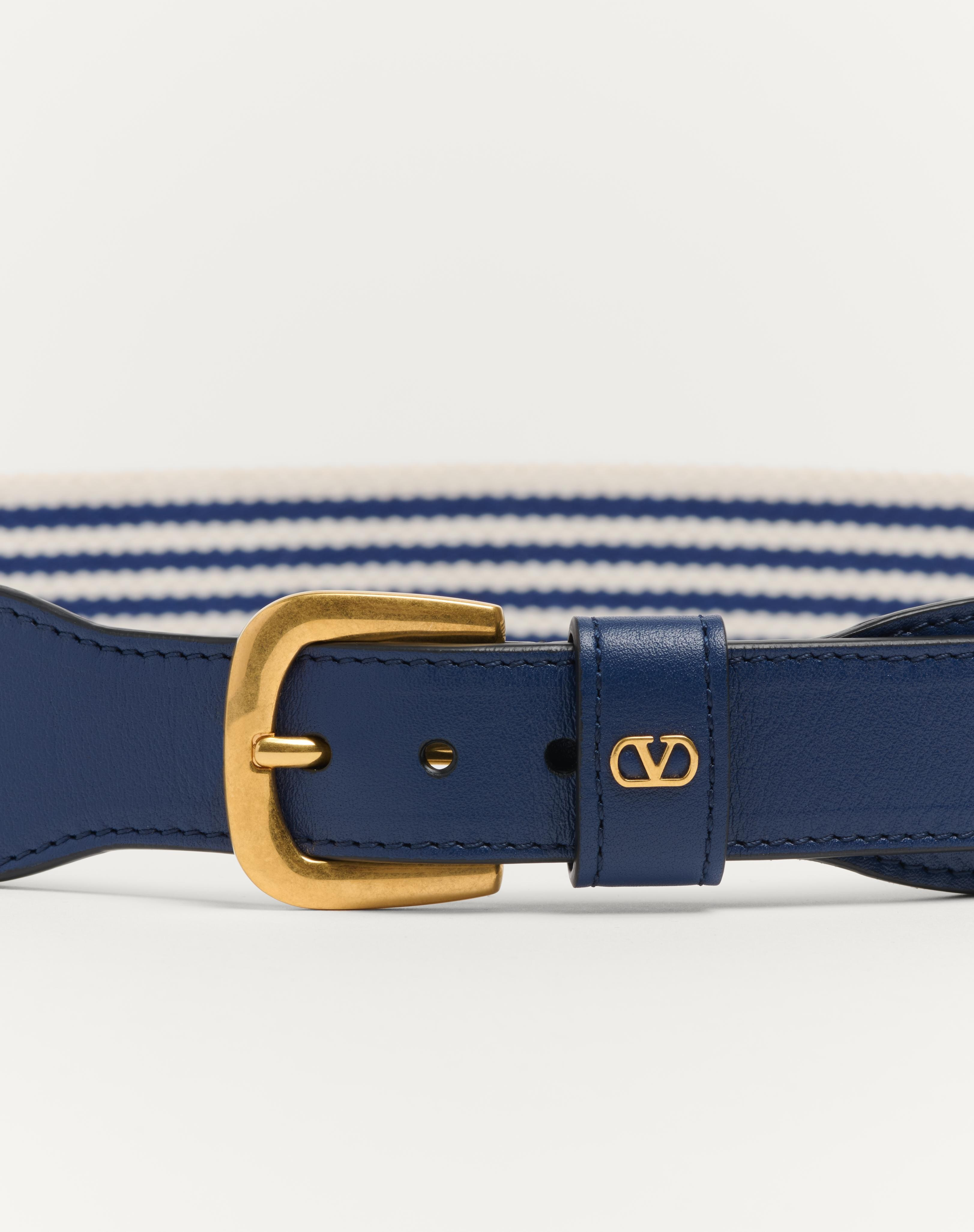 VLOGO SIGNATURE BELT IN RIBBON AND CALFSKIN 35 MM - 3