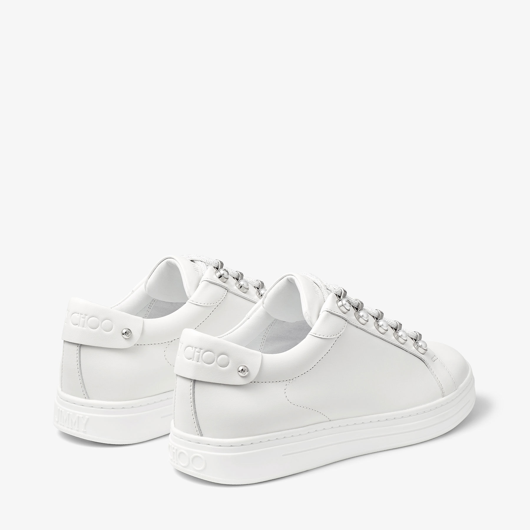 Antibes/F
White Low-Top Trainers with Pearls - 7