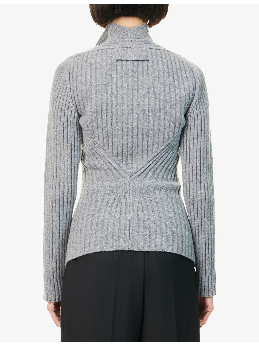 Cowl-Neck Ribbed Wool-Blend Jumper - 4