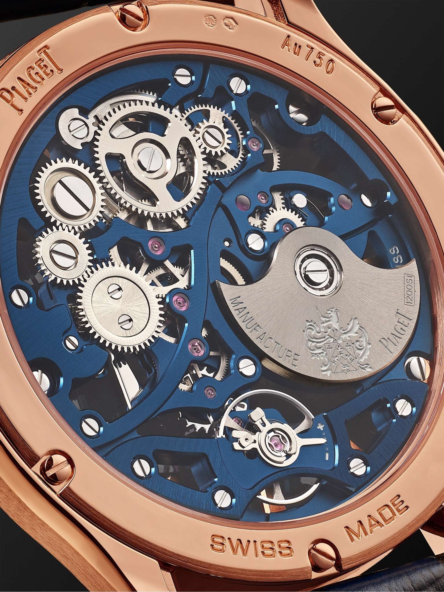 Polo Skeleton Automatic 42mm 18-Karat Pink Gold and Alligator Watch, Ref. No. G0A46009 - 7