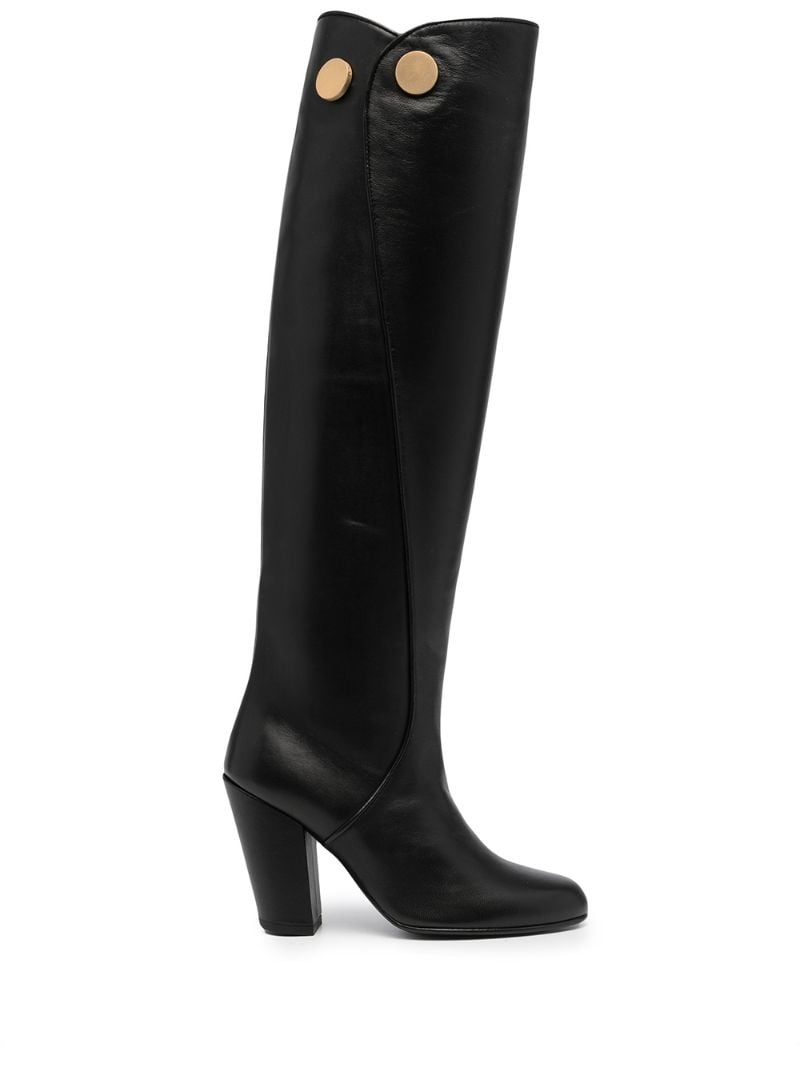 button detail over the knee boots - 1