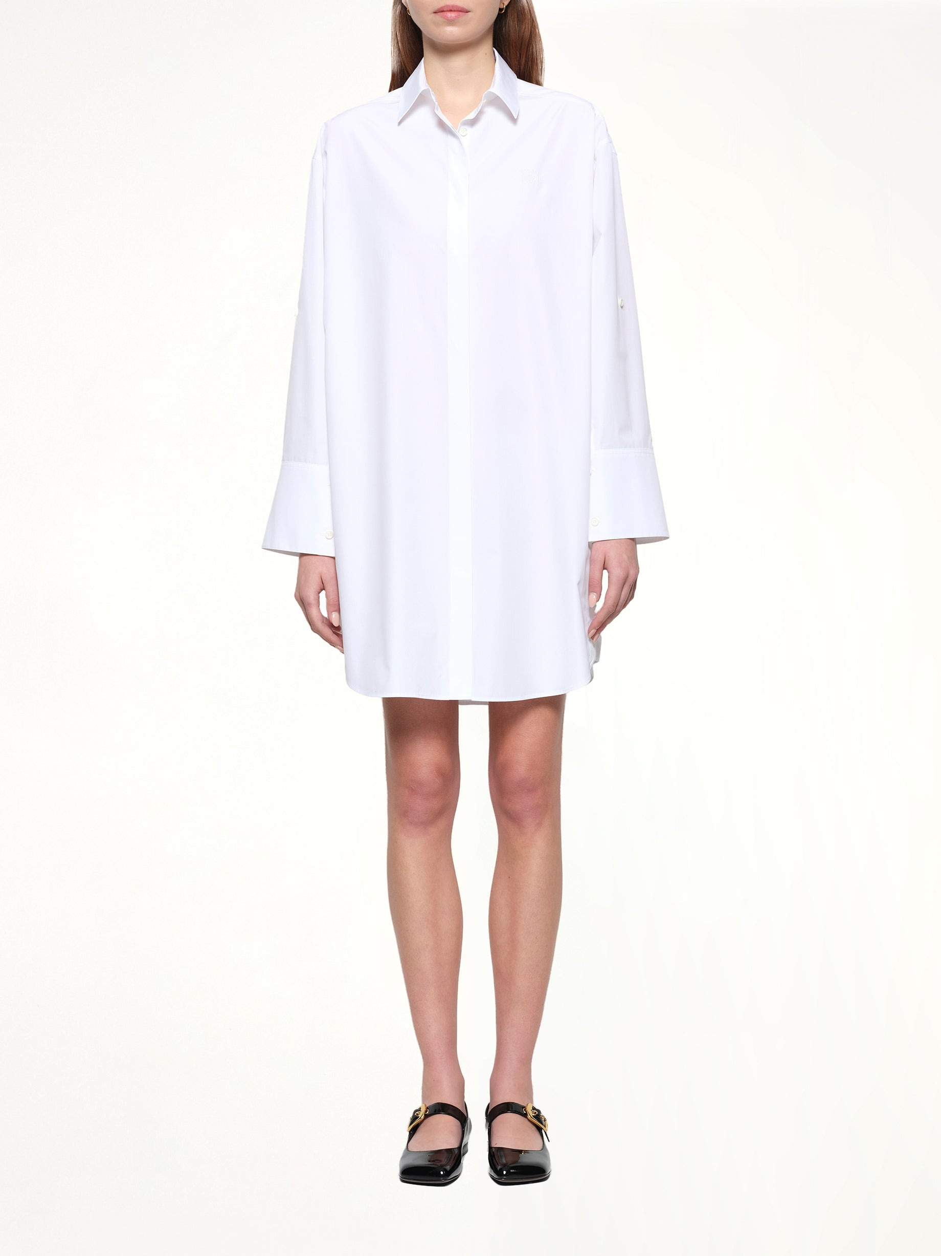 Shirt Dress in White - 4
