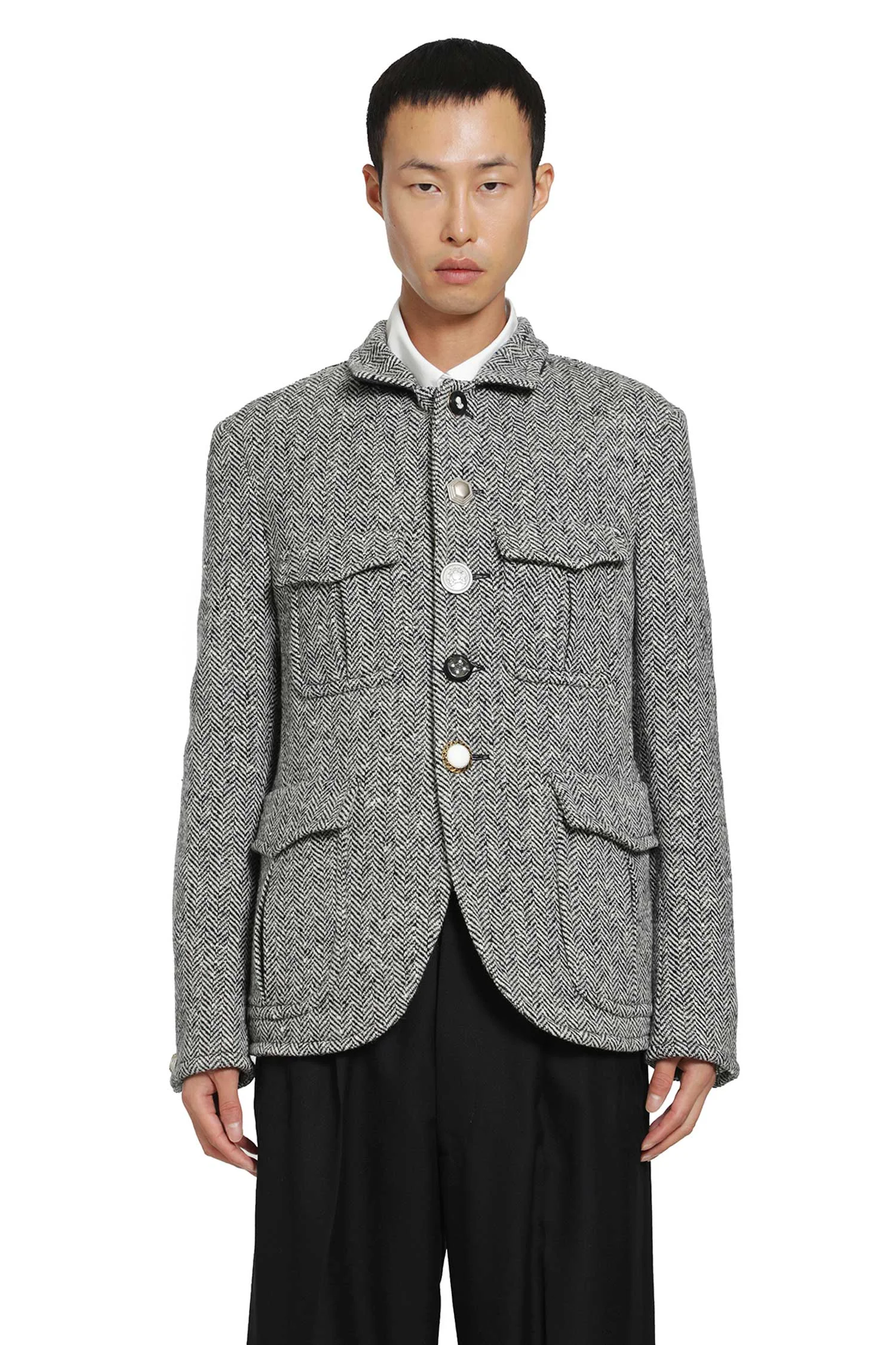 Herringbone Wool Jacket - 1