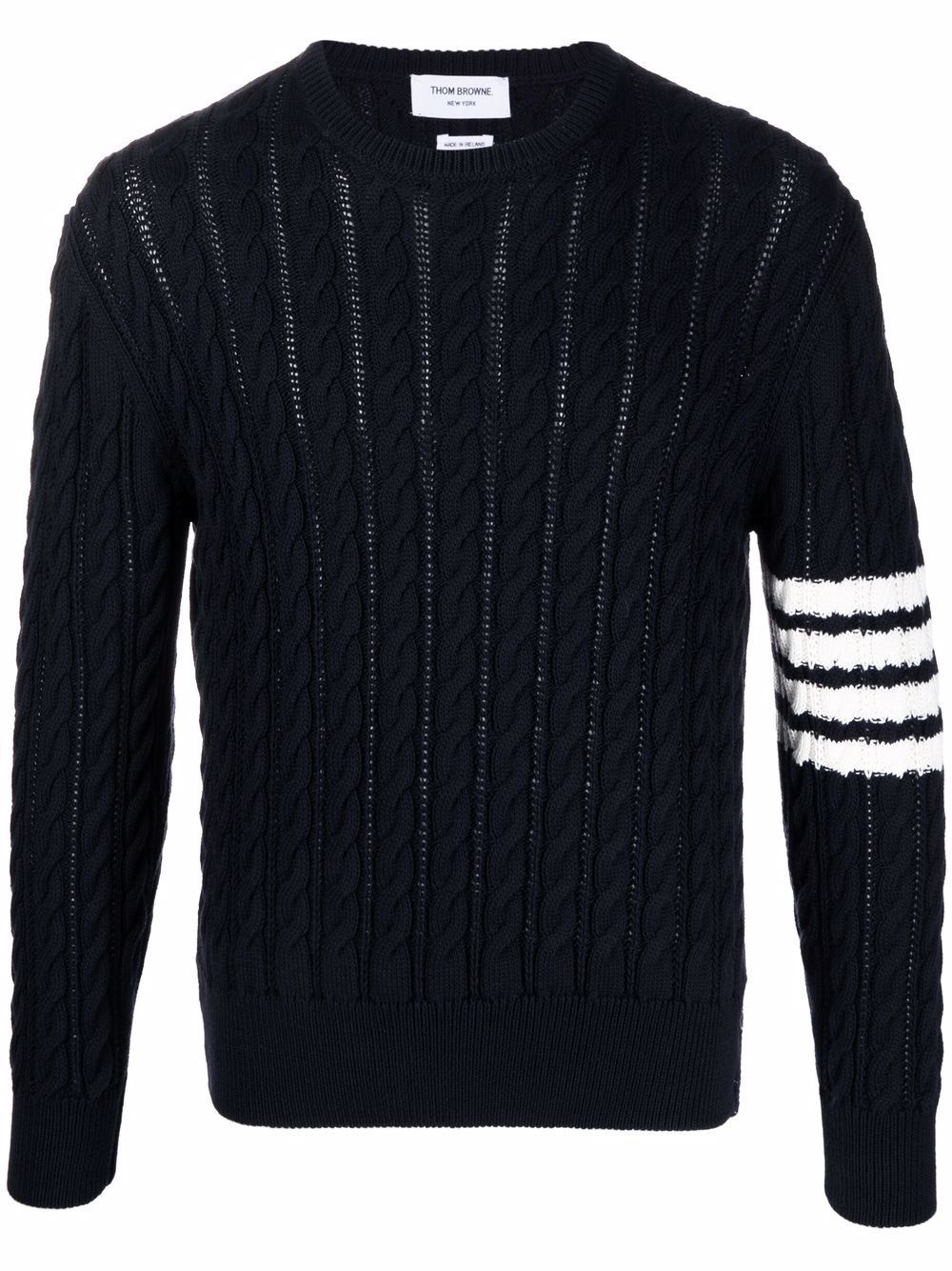 4-Bar cable-knit jumper - 1