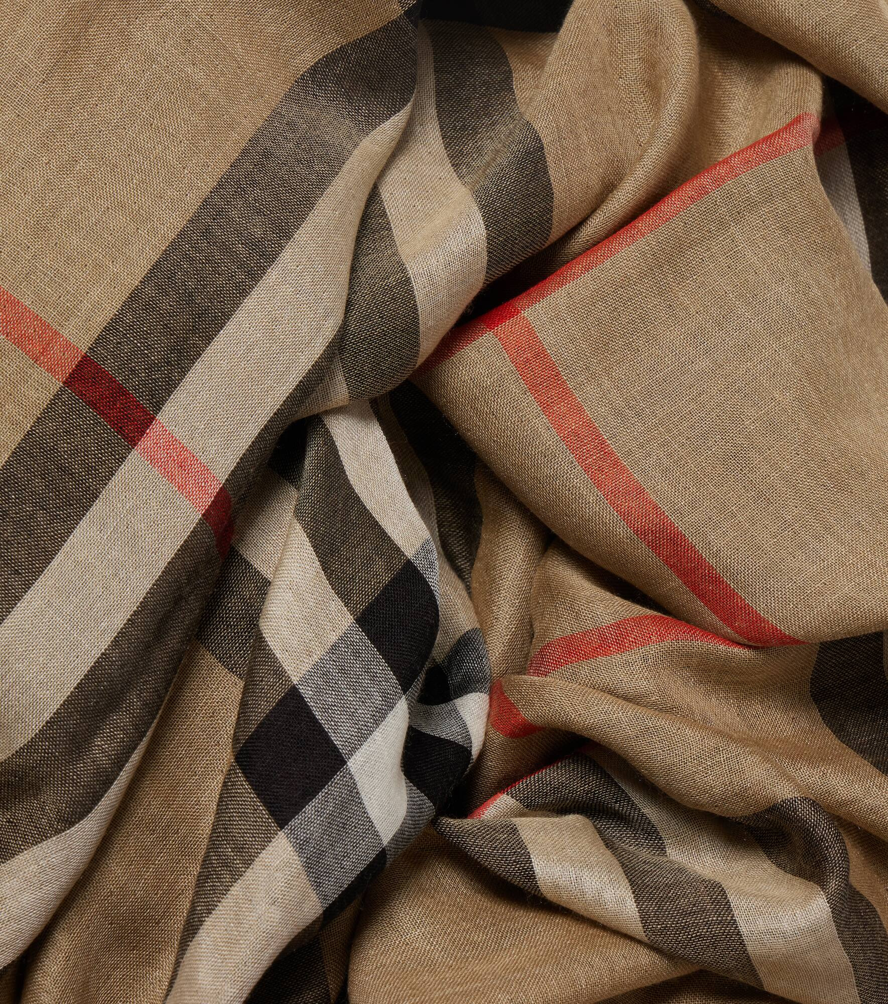 Burberry Check wool and silk scarf - 4