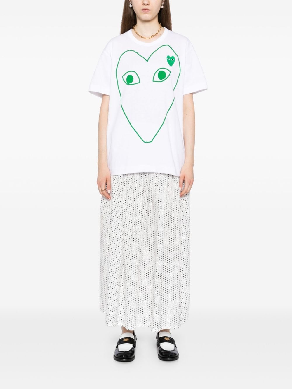heart-printed T-shirt - 3