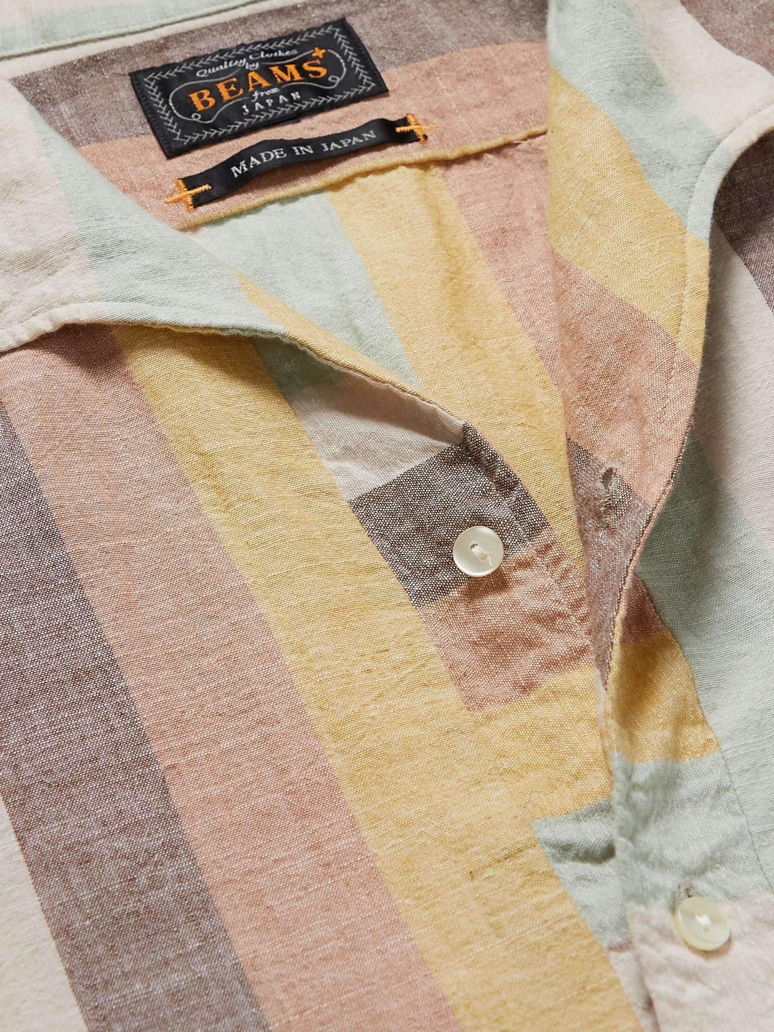 Striped Camp-Collar Cotton-Voile Shirt - 5