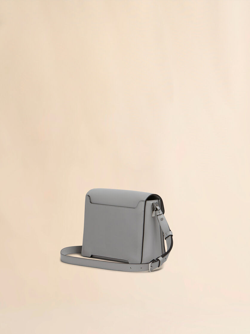LIGHT GREY LEATHER TRUNKAROO MEDIUM SHOULDER BAG - 2