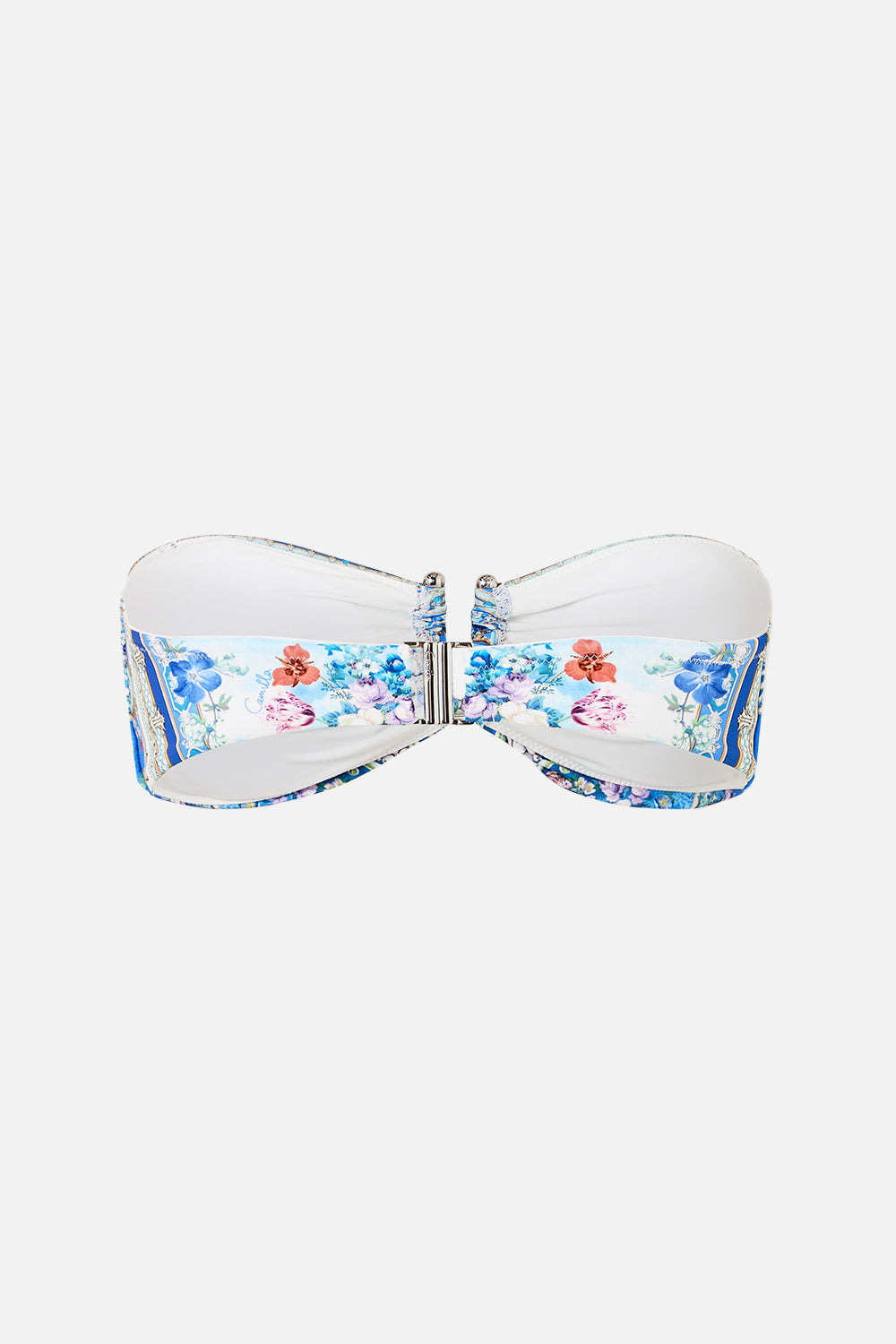 BANDEAU BIKINI TOP WITH U RING FRONT TRIM - 2