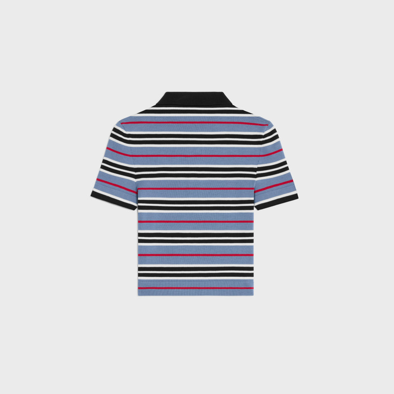 CELINE cropped polo IN striped cotton outlook