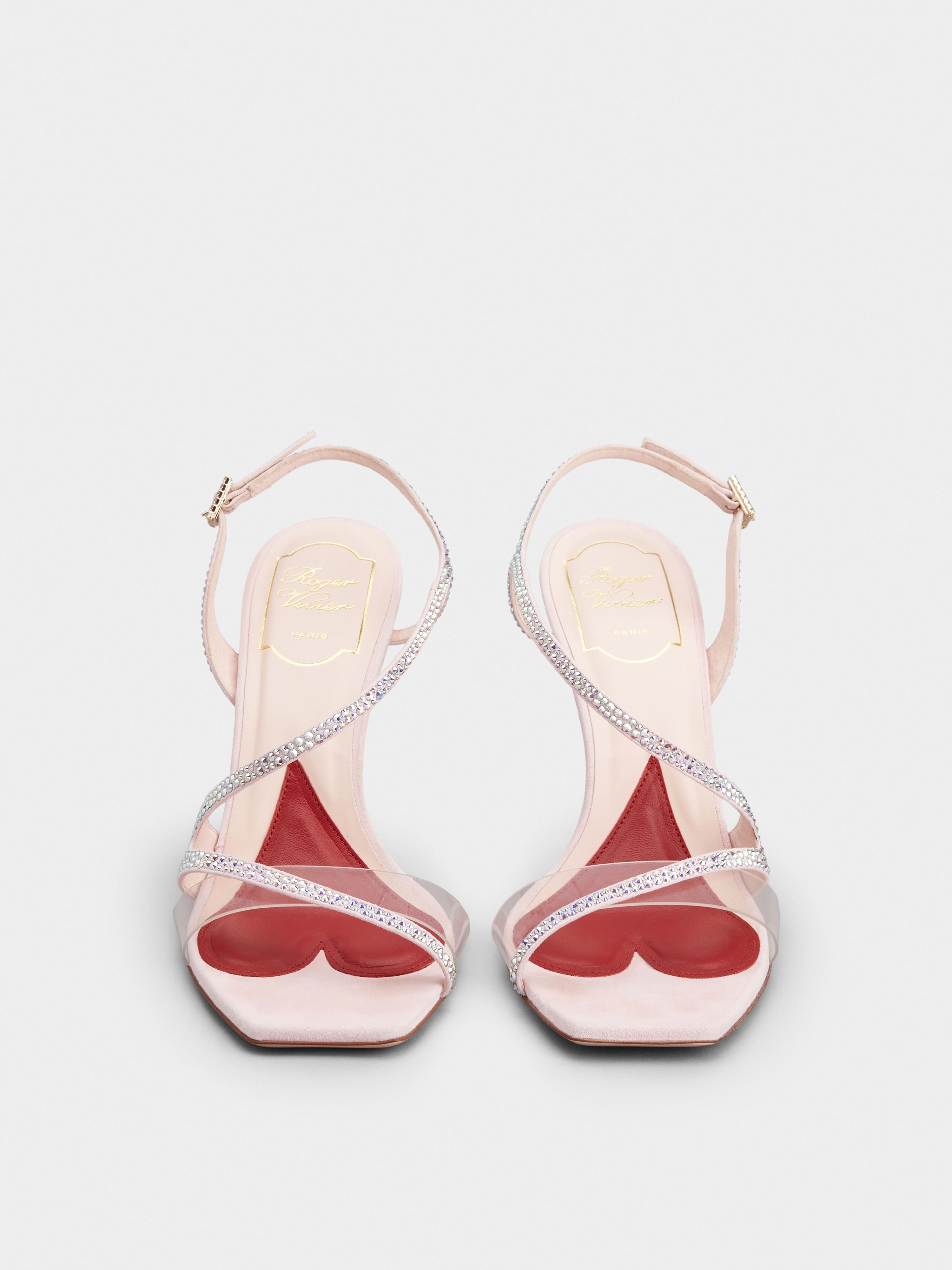 【送料 関税込】ROGER VIVIER I Love Vivier PVC sandals Roger Vivier I Love Vivier Bling Sandals in PVC and Suede