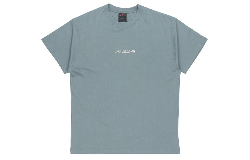 Air Jordan Large Logo Sports Round Neck Short Sleeve Green DQ4960-387 - 1