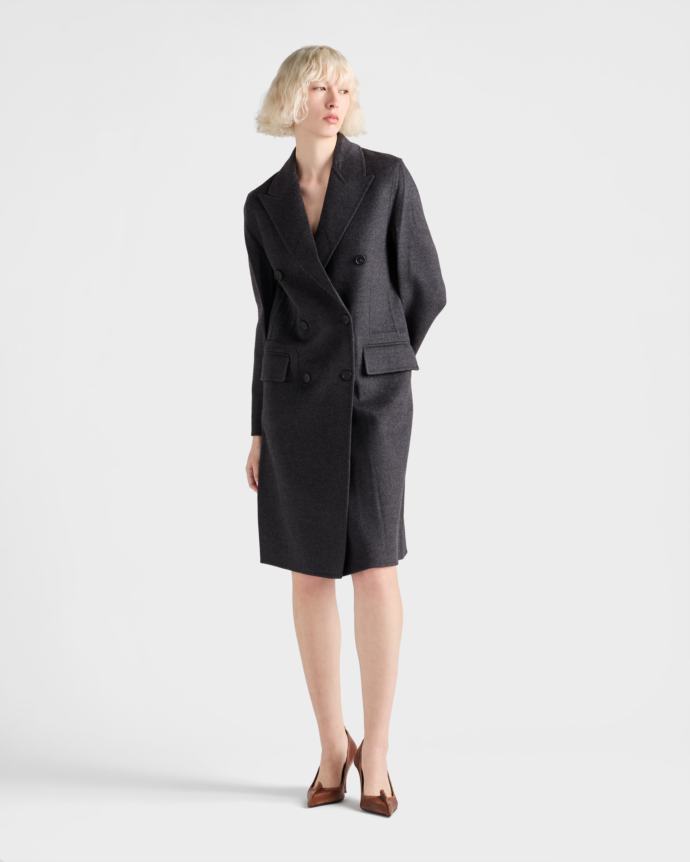 Double-breasted double cashwool coat - 2