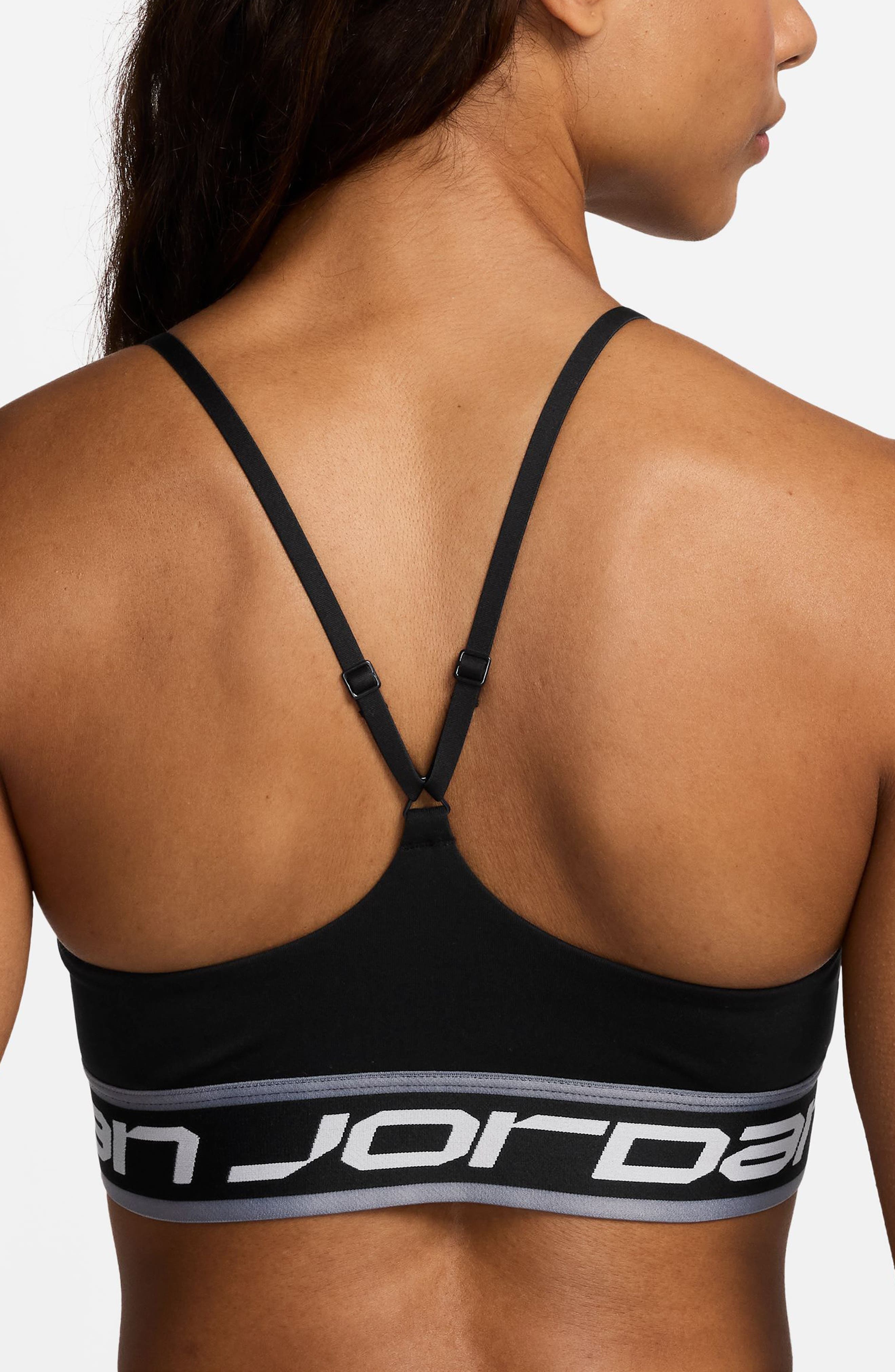 Jordan Sport Indy Light Support Sports Bra in Black/Stealth/Black/White at Nordstrom - 2