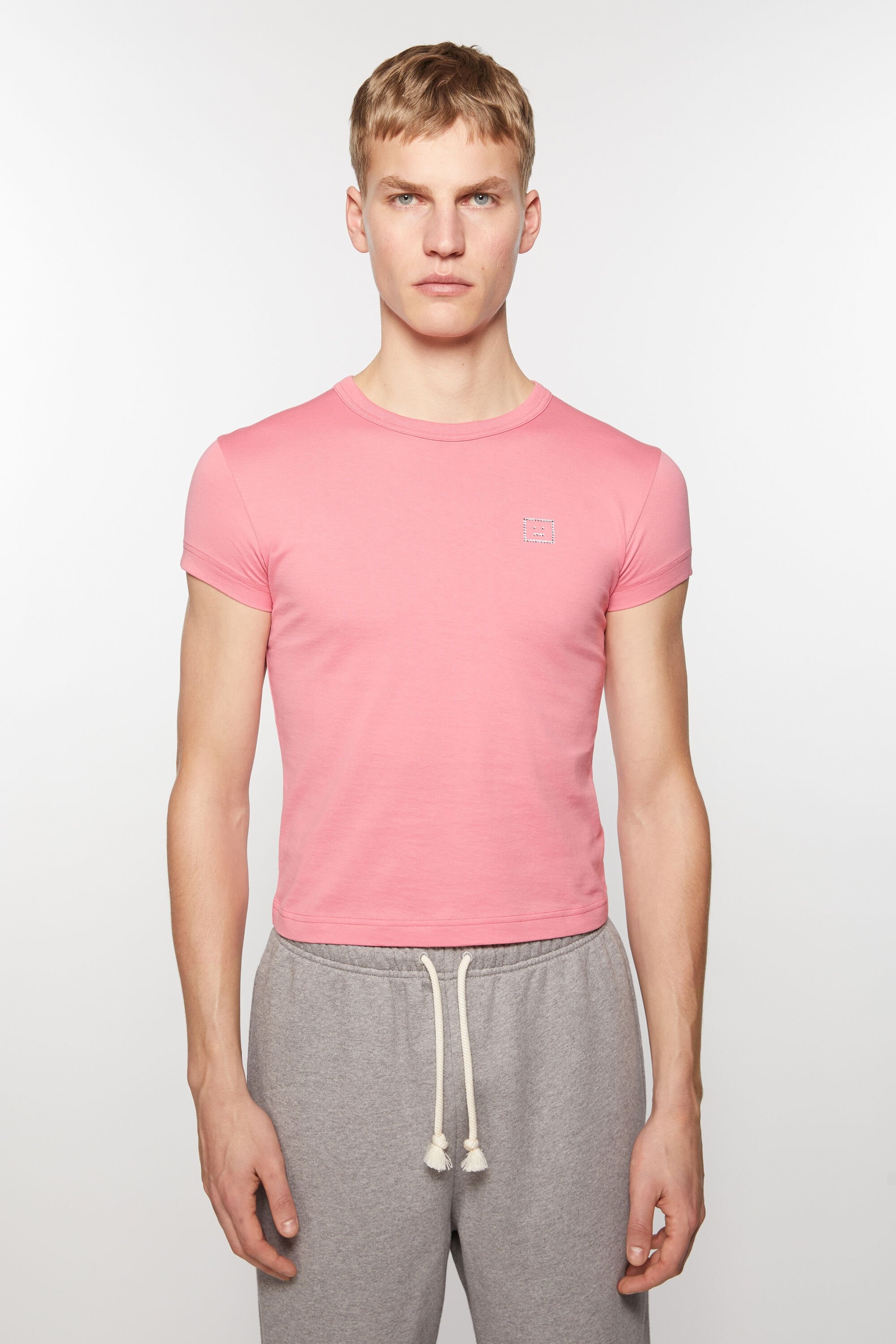 Crew neck t-shirt - Fitted fit - Tango pink - 2