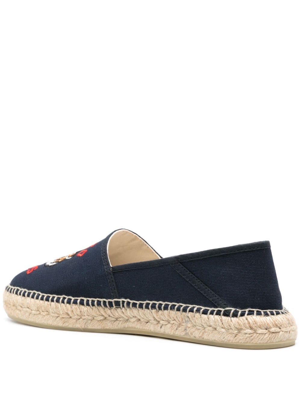 tiger embroidered cotton espadrilles - 3