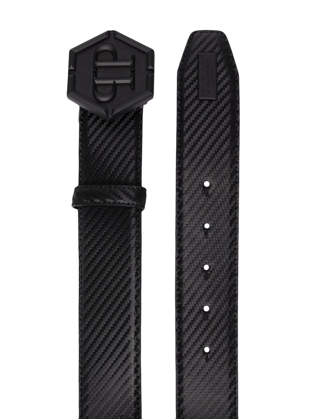 Hexagon-logo buckle belt - 2