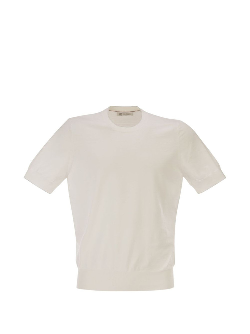 ribbed short-sleeve T-shirt 1
