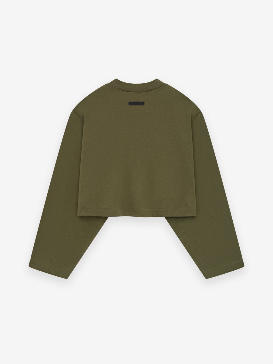 Womens Tri-Blend Cropped Longsleeve Shirt - 2