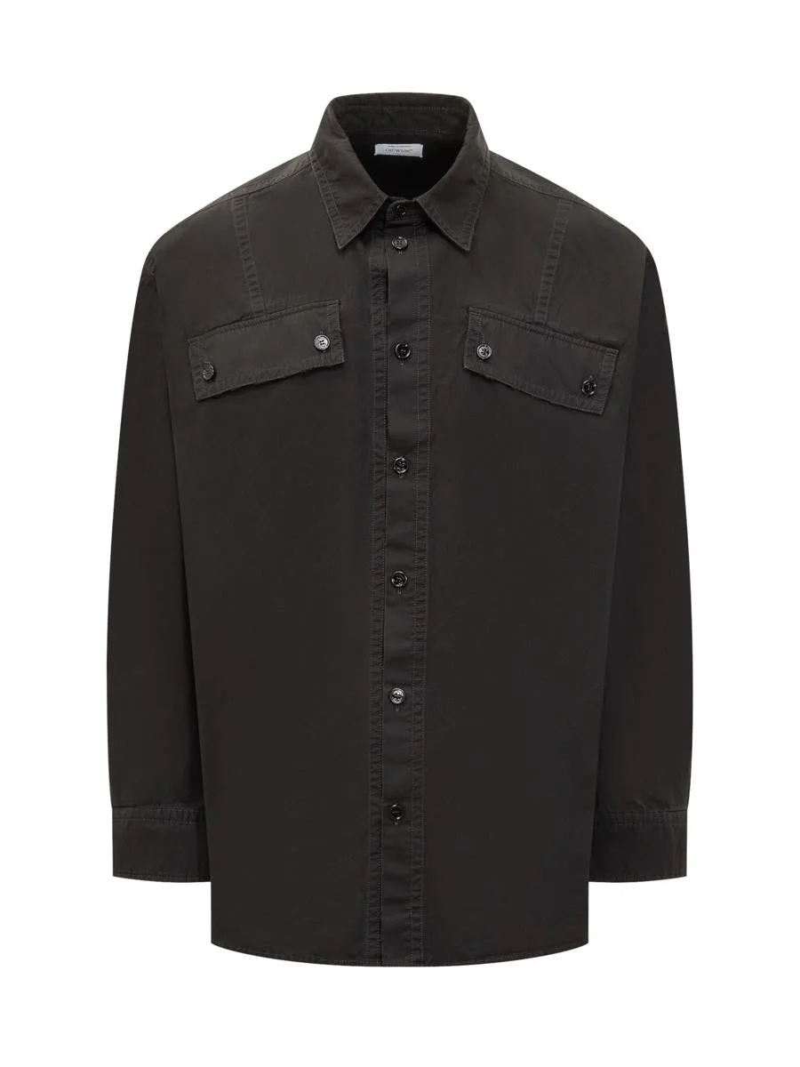 Off-White Off-White Black Shirt With Front Pockets - 1