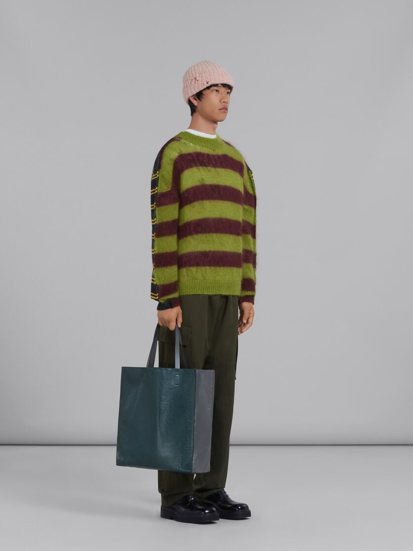 MOHAIR AND WOOL SWEATER WITH MULTICOLOUR STRIPES - 5