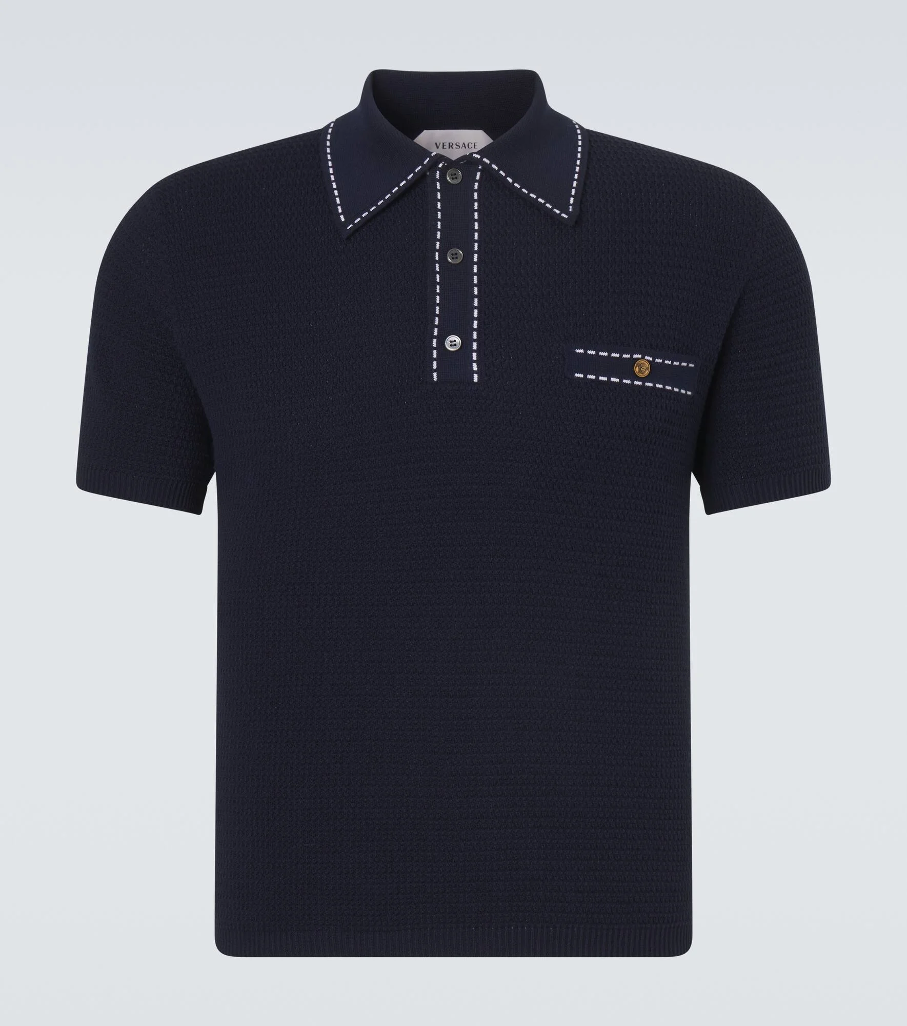 Cotton polo sweater - 1