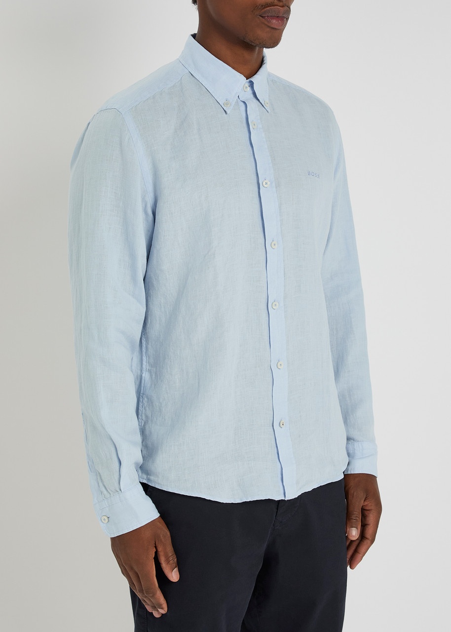 Boss Logo-embroidered Linen Shirt - 2
