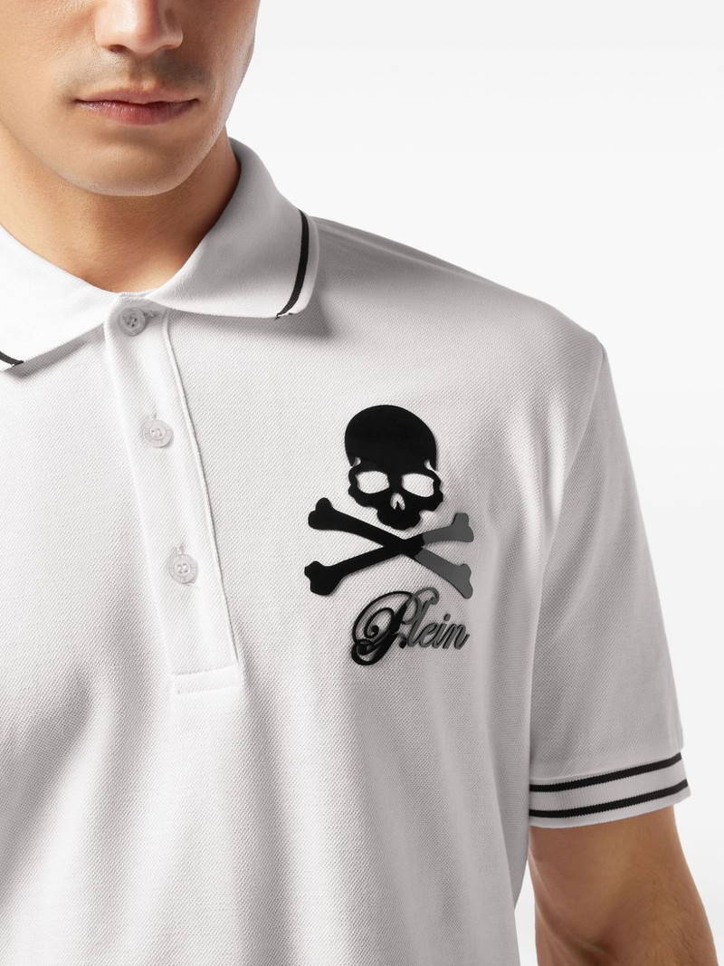 skull-and-bones piqué polo shirt 4