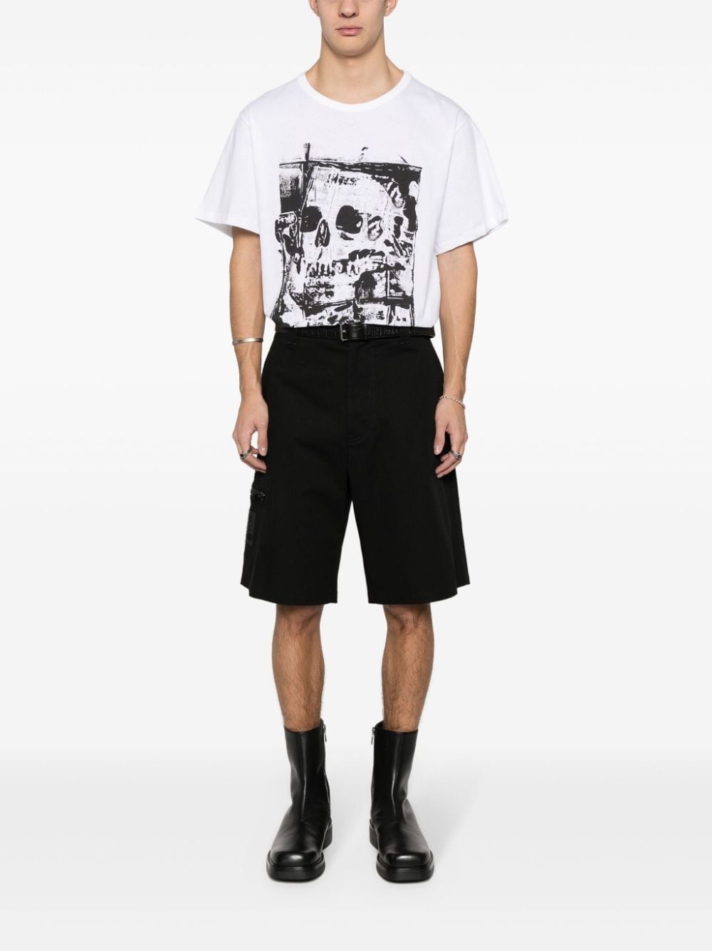 skull-print T-shirt - 2