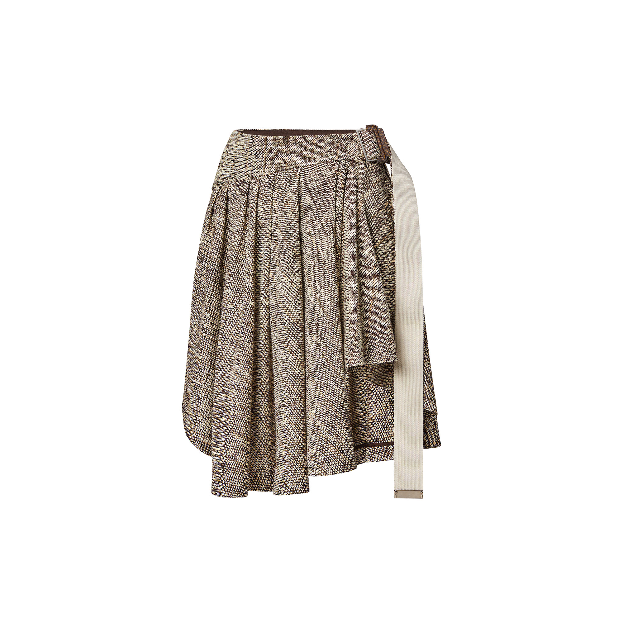 Rustic Silk Asymmetrical Skirt - 2