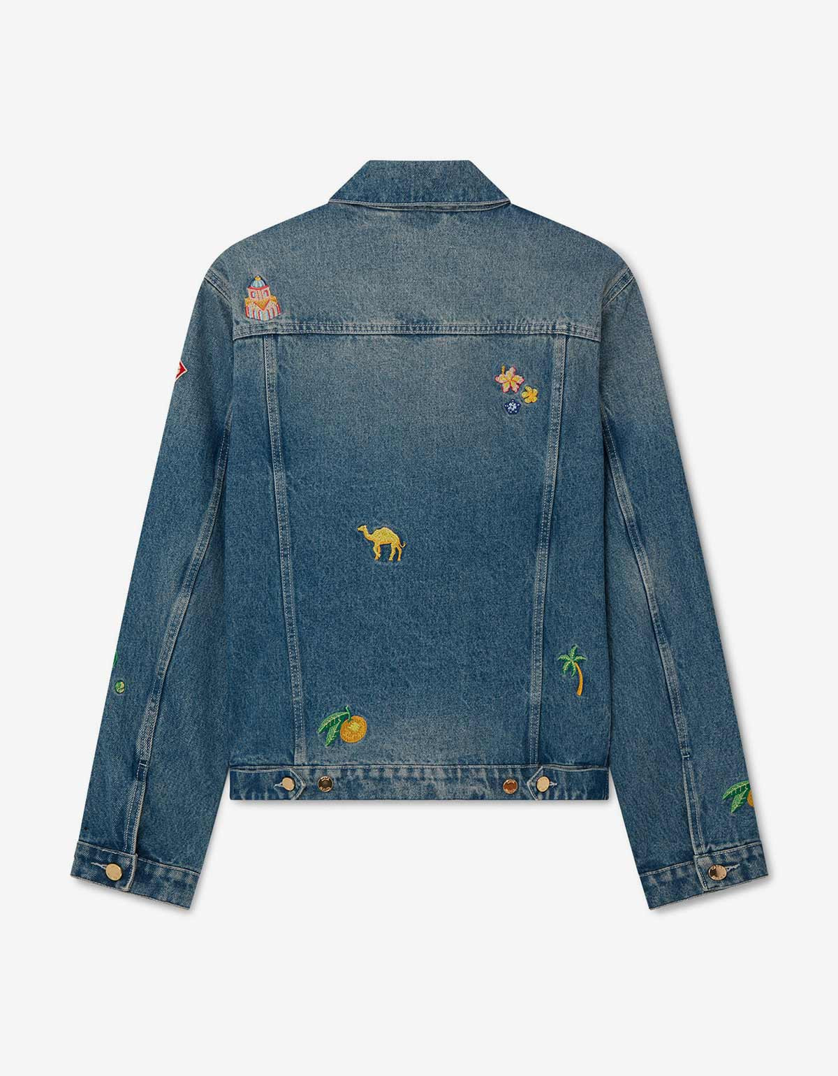 Casablanca Blue Motif Denim Jacket - 3