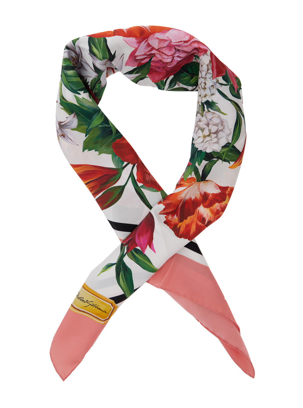 Dolce & Gabbana Women Multicolor Square Scarf With All-Over Floral Print In Silk Woman - 2