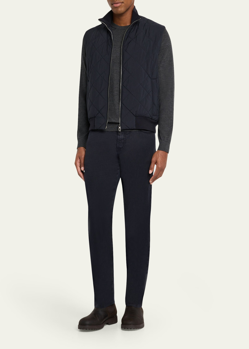 Loro Piana Men's Sottile Wool, Silk and Cashmere Crewneck Sweater outlook