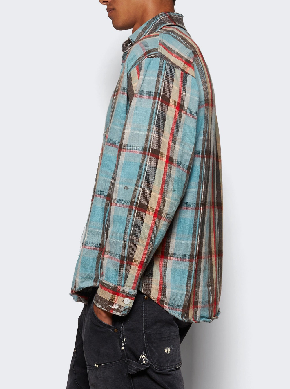 Flannel Check Shirt Blue - 3