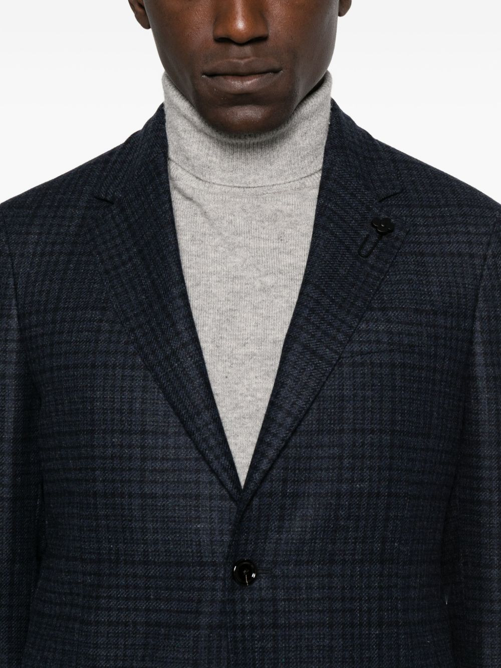 checked two-button blazer - 5