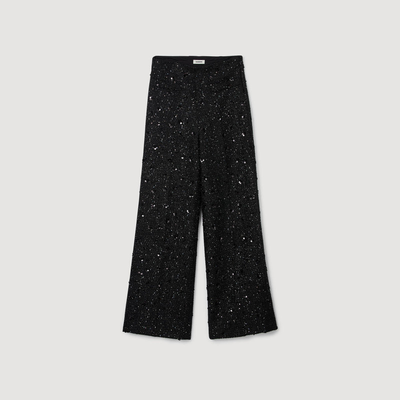 RHINESTONE TWEED TROUSERS 1