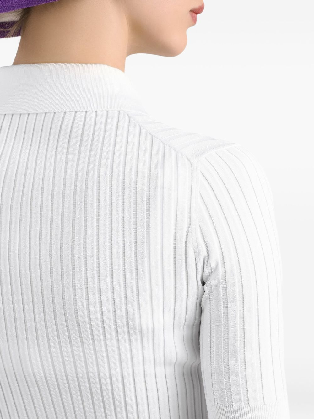 ribbed polo top - 5