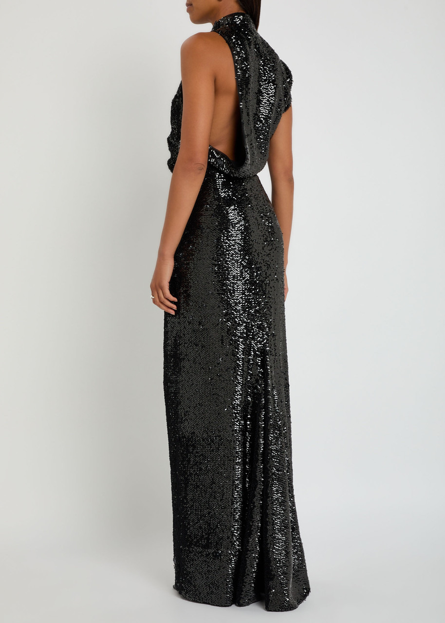 Emilia Wickstead Conlan Asymmetric Sequin Gown - 3