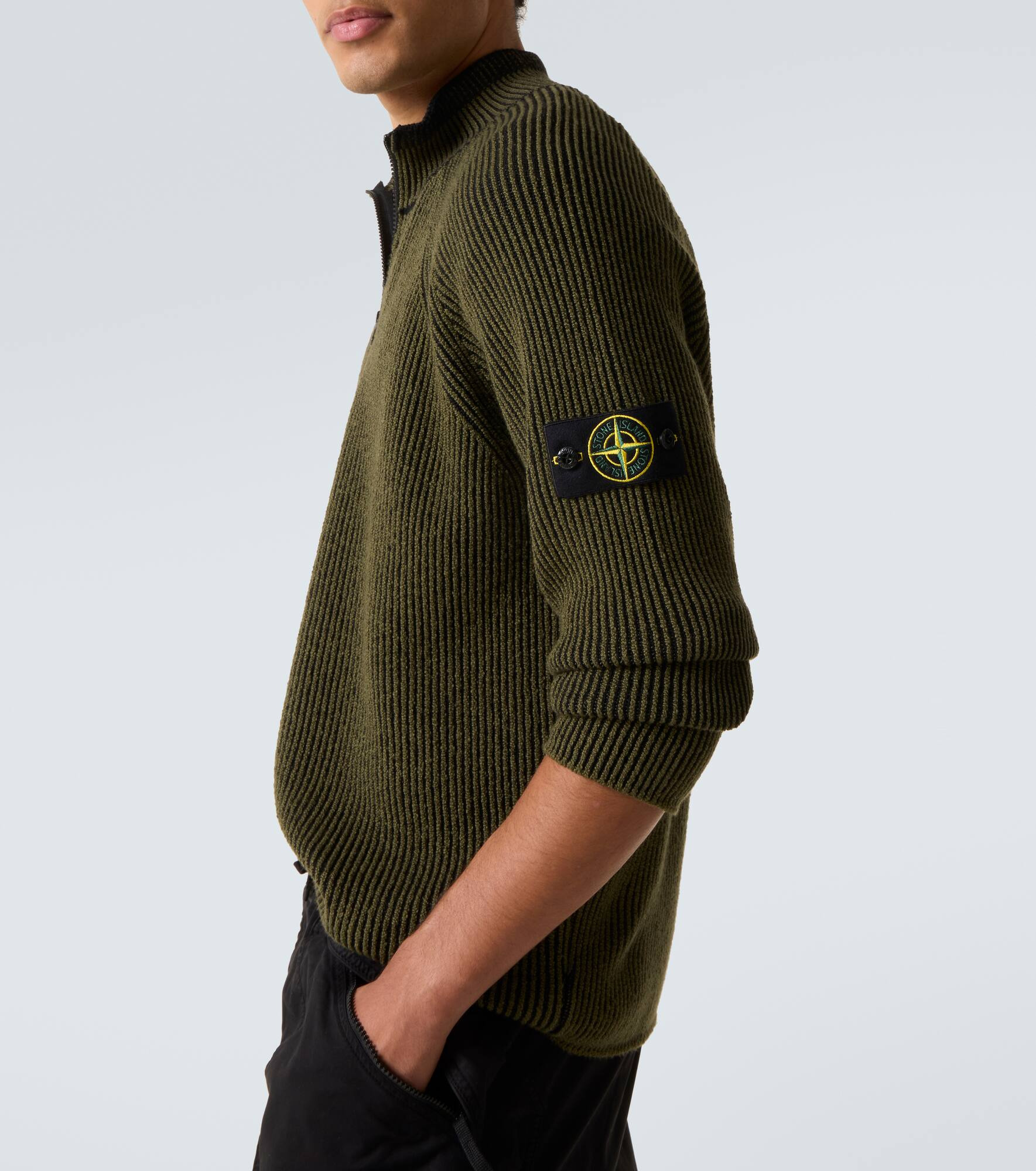 Compass wool and cotton-blend sweater - 5